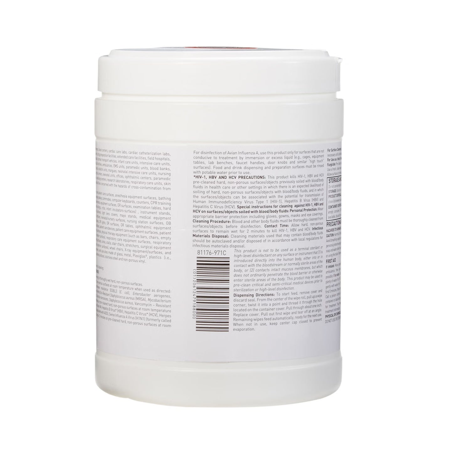 McKesson Germicidal Large Surface Disinfectant Wipes, Canister, 160 ct.