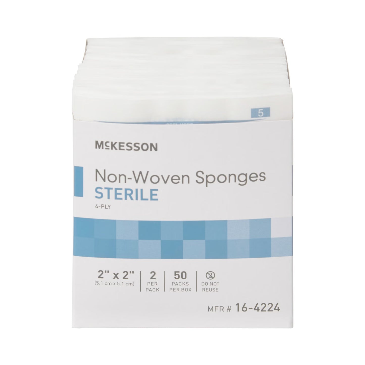 McKesson Sterile Nonwoven Sponge, 2 x 2 Inch, Four Ply