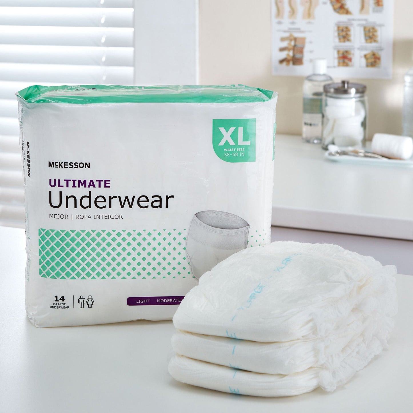 McKesson Ultimate Heavy Absorbency Incontinence Underwear, Extra Large