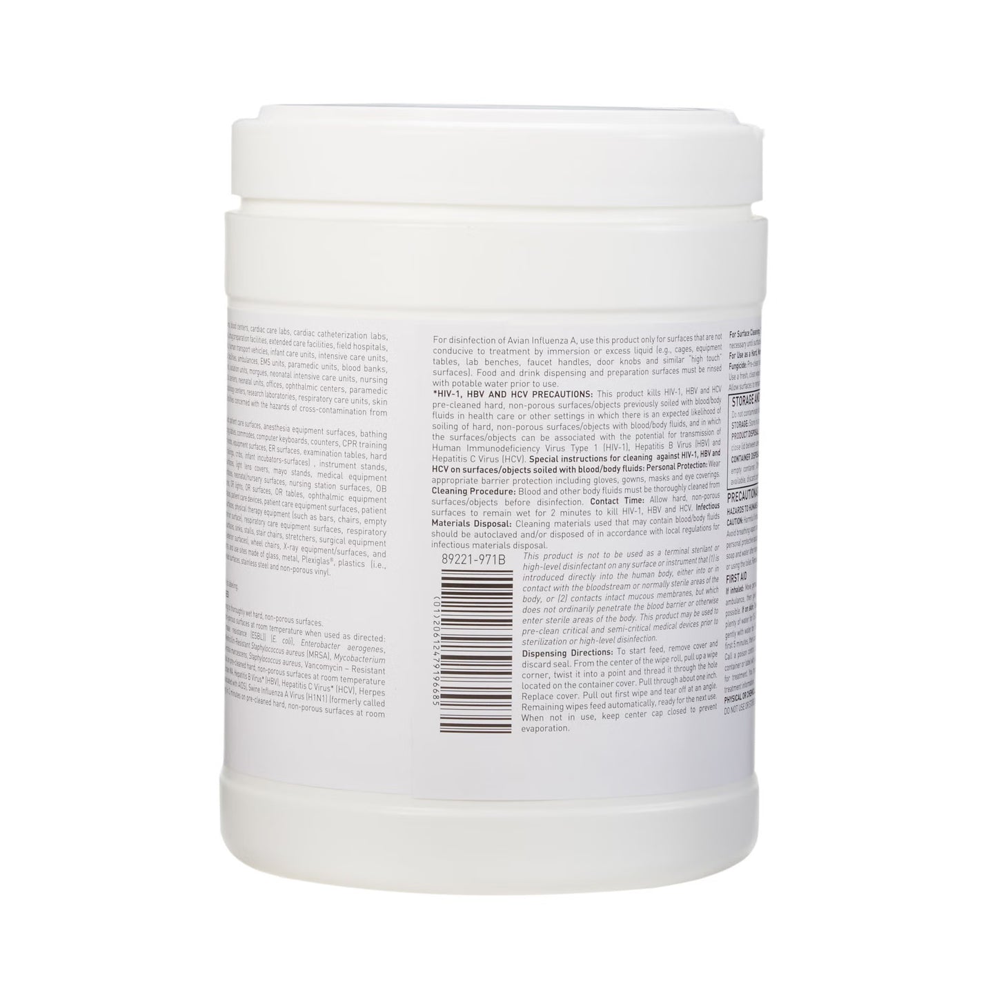 McKesson Germicidal Extra Large Surface Disinfectant Wipes, Canister