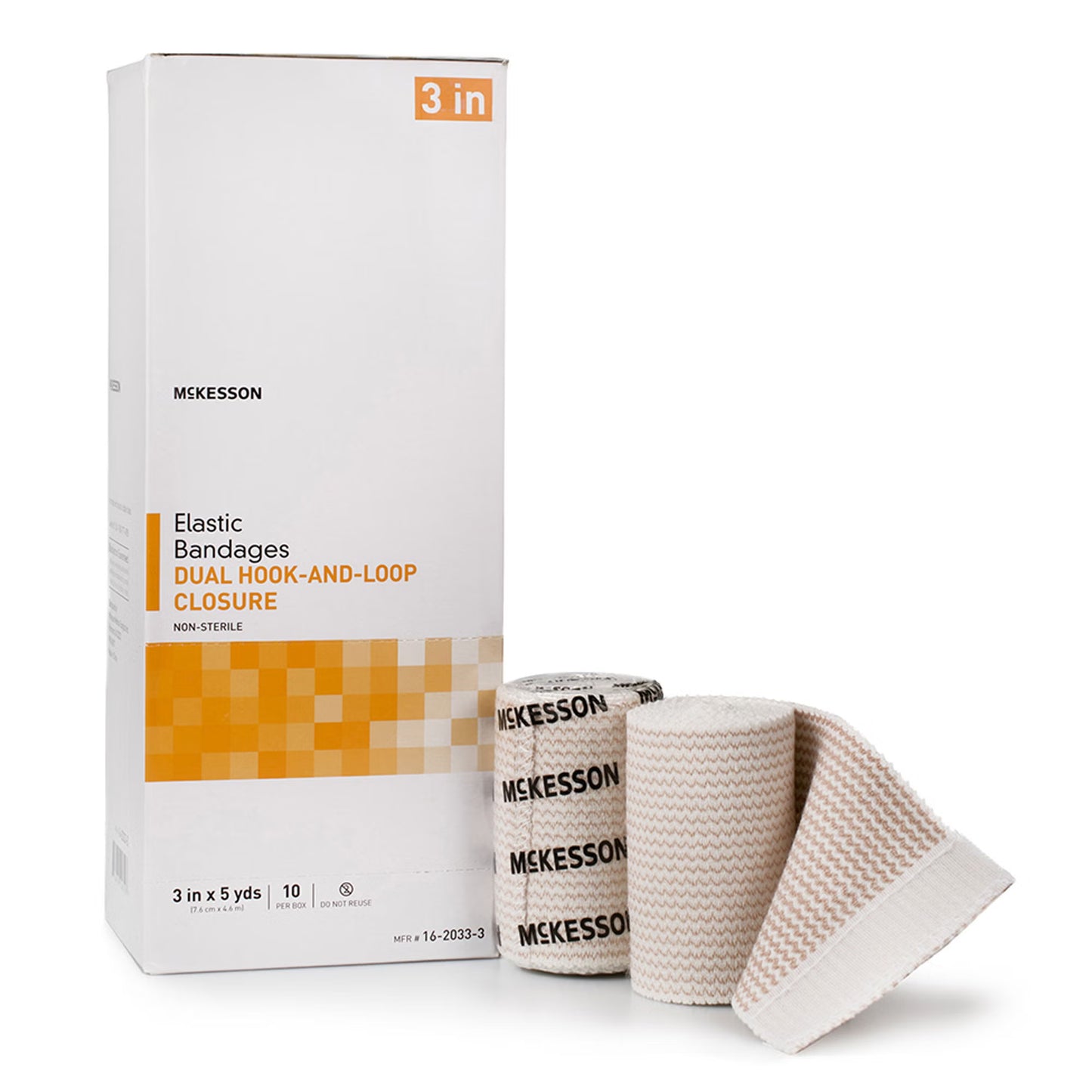 McKesson Double hook-and-loop closure Elastic Bandage, 3 Inch x 5 Yard