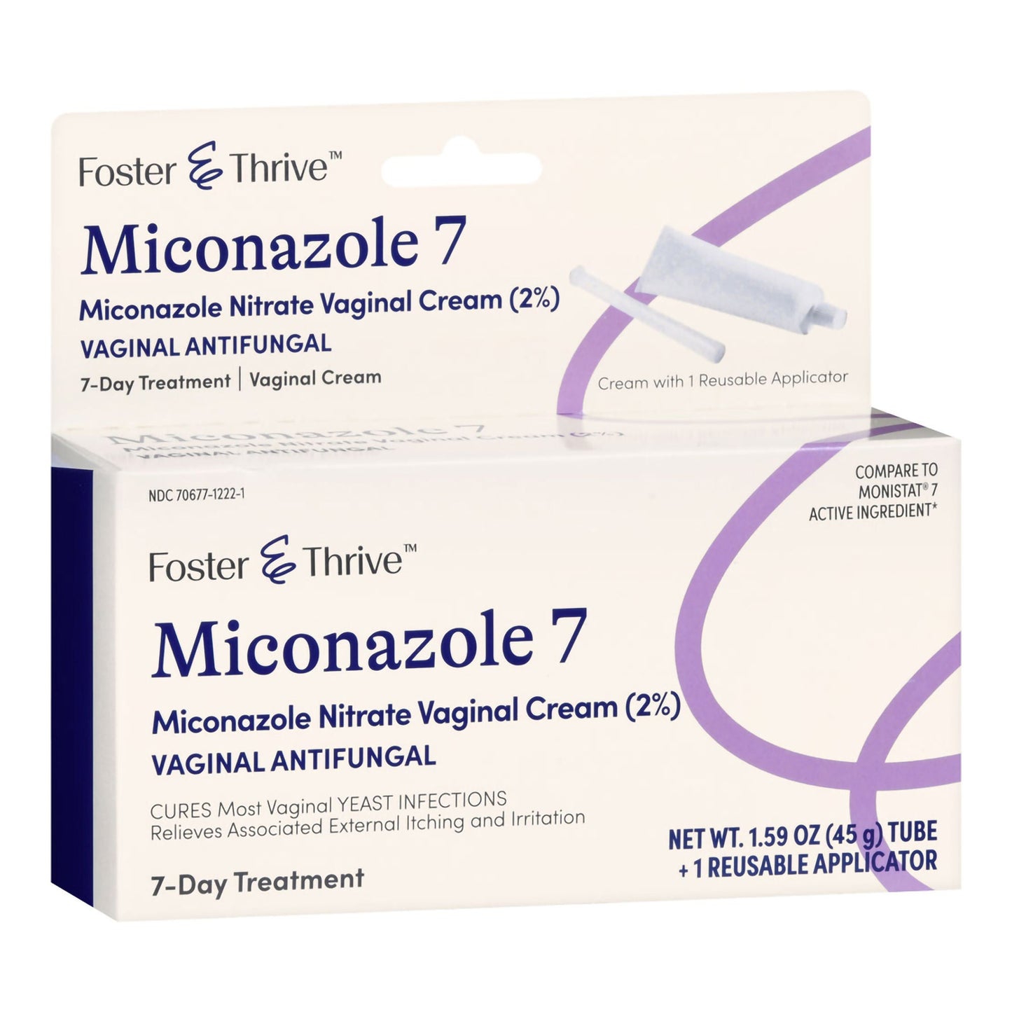 Foster & Thrive™ 2% Miconazole Vaginal Cream with Reusable Applicator, 7 Day