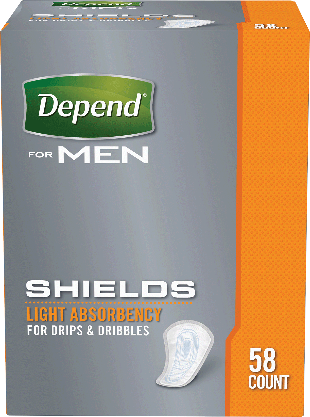 Depend Shields For Men Light Absorbency, One Size Fits Most