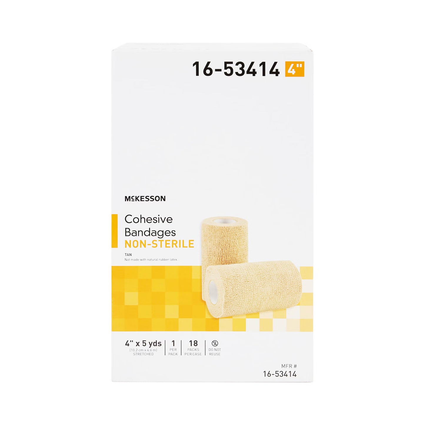 McKesson Self-adherent Closure Cohesive Bandage, 4 Inch x 5 Yard
