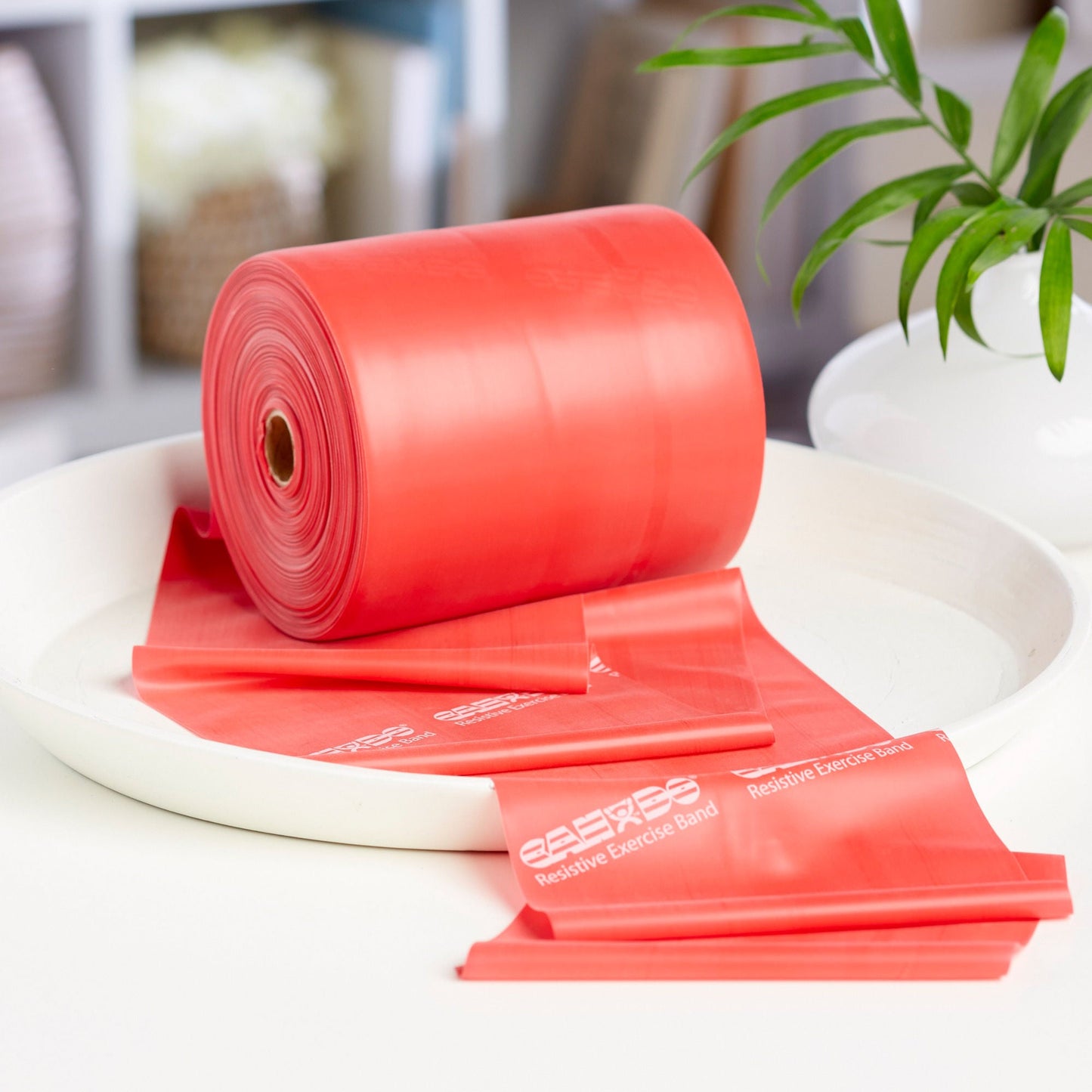 McKesson Exercise Resistance Band, Red, 5 Inch x 50 Yard, Light Resistance