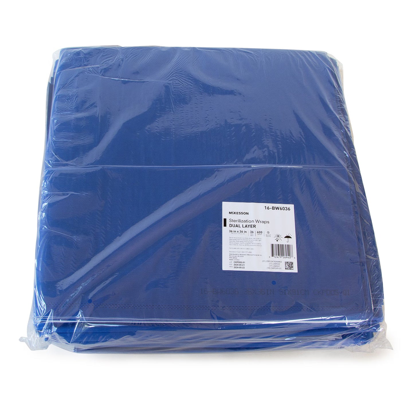 McKesson Sterilization Wrap, 36 x 36 Inch, Grade 600