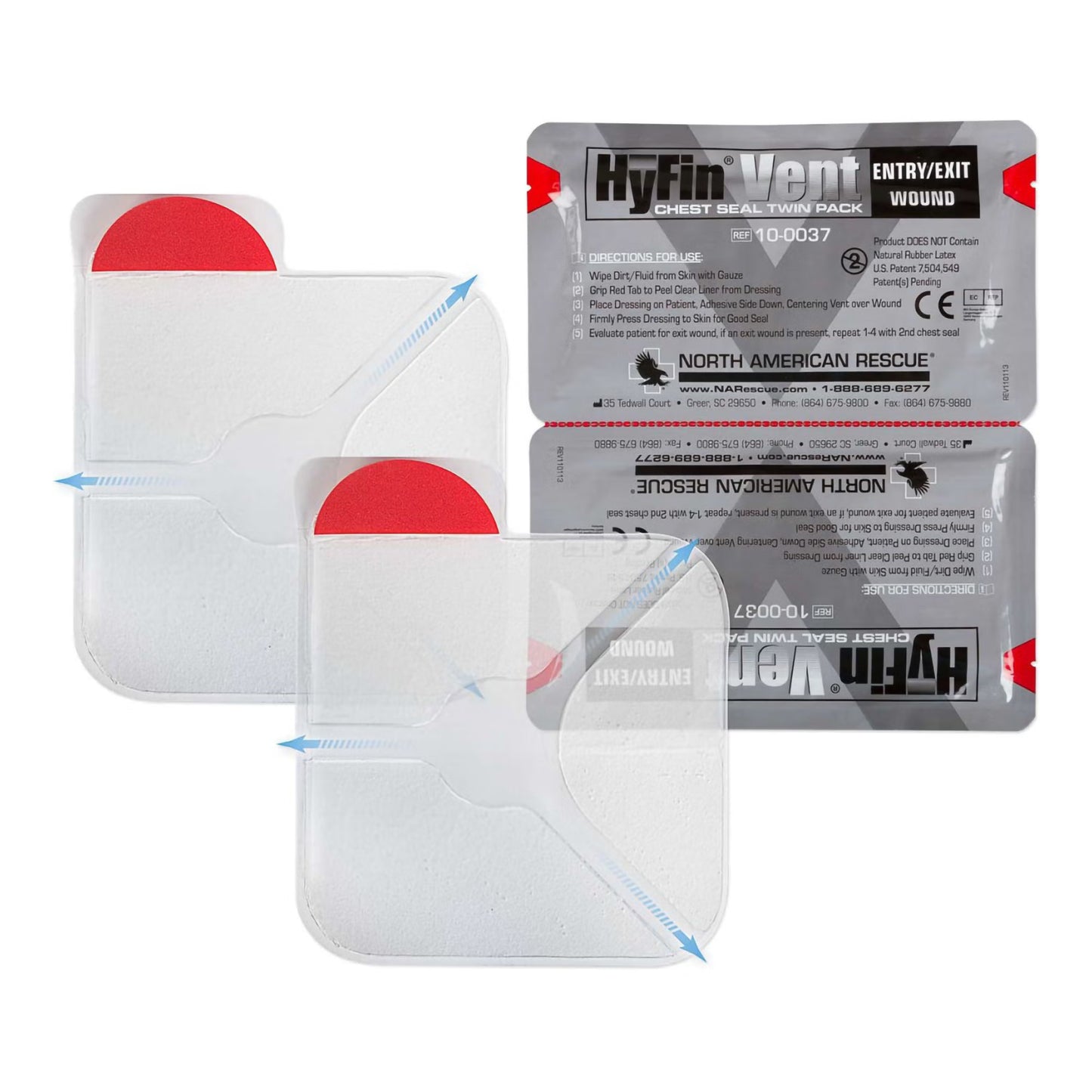 Chest Wound Seal Hyfin® Vent 6 X 6 Inch 2 per Pack NonSterile