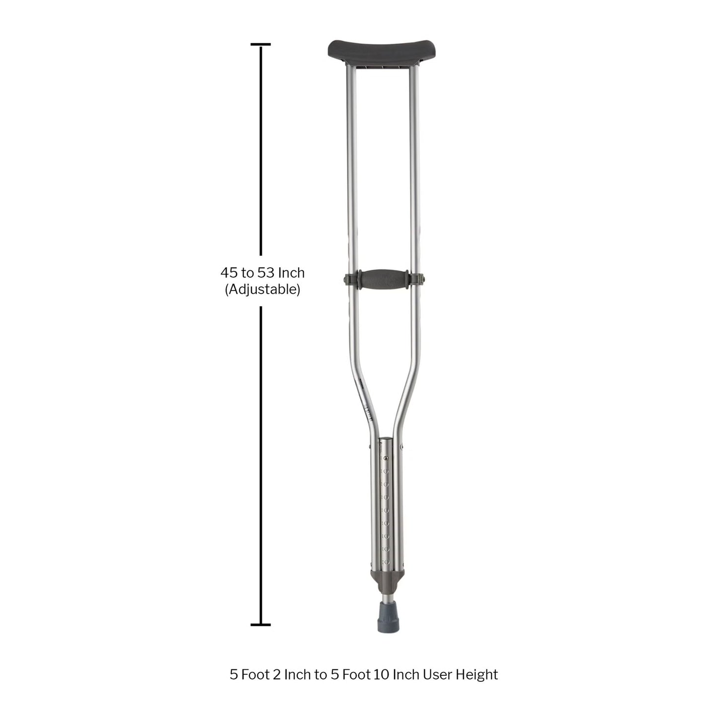 McKesson Underarm Crutches for Adults 5'2" – 5'10"