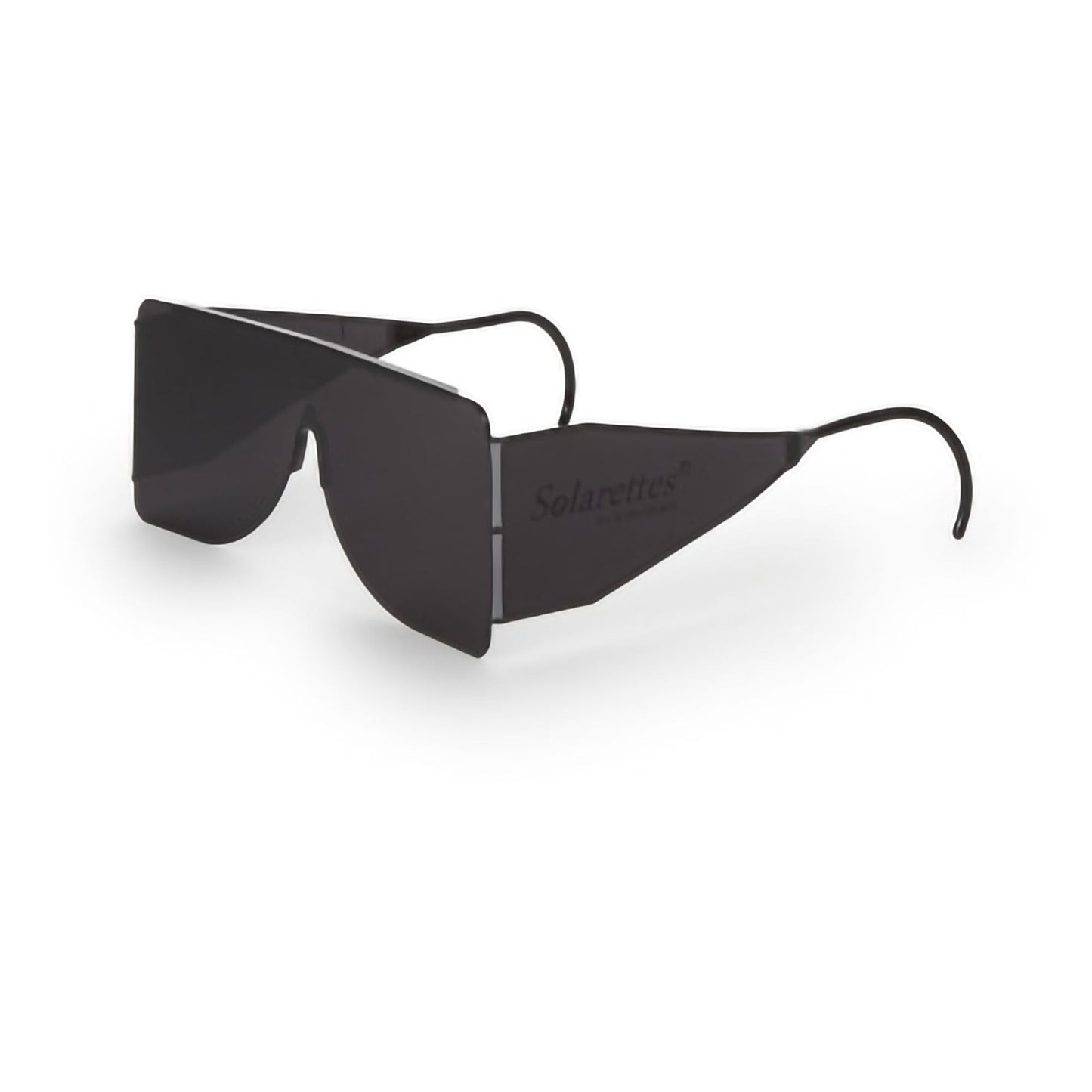 Post Mydriatic Glasses Solarettes® Side Shield Uncoated Smoke Tint Plastic Lens Black Frame Over Ear One Size Fits Most
