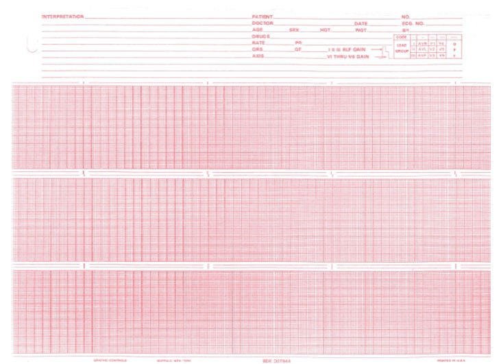 Recording Chart Paper Burdick™ Roll Red Grid