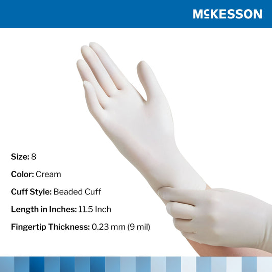 McKesson Perry® Performance Plus Surgical Glove, Size 8, Cream