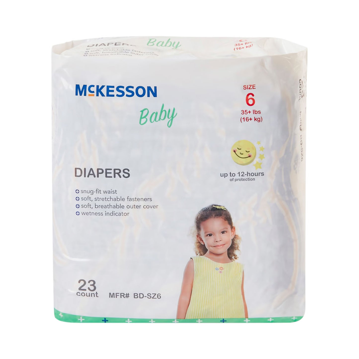 McKesson Baby Diaper, Size 6 for Toddlers weighing 35+ lbs.