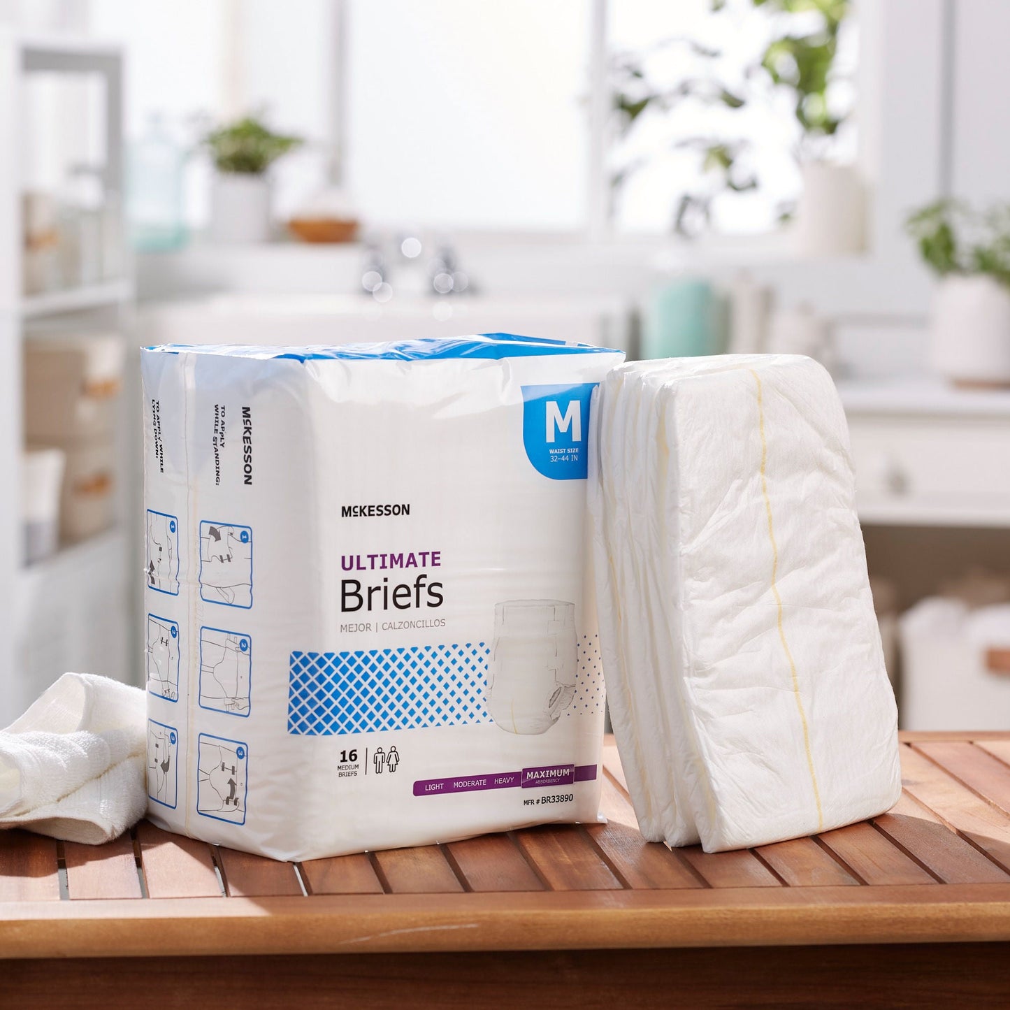 McKesson Ultimate Heavy Absorbency Incontinence Brief, Medium
