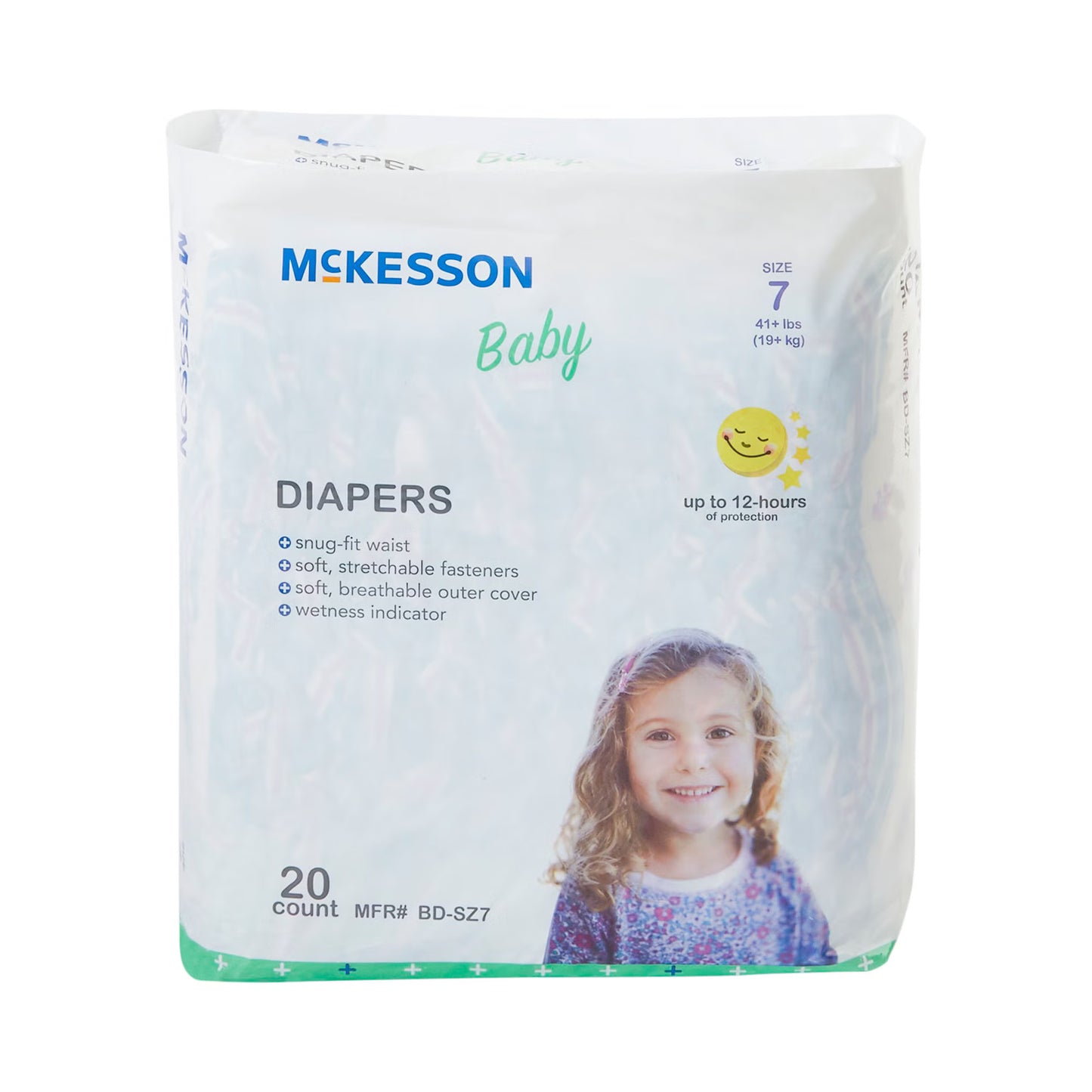 McKesson Baby Diaper, Size 7 for Children weighing 41+ lbs.