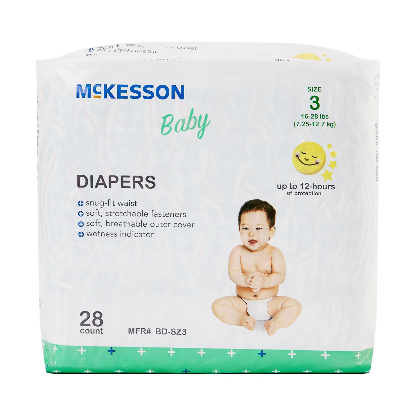 McKesson Baby Diapers, Size 3 for Babies weighing 16 – 28 lbs.