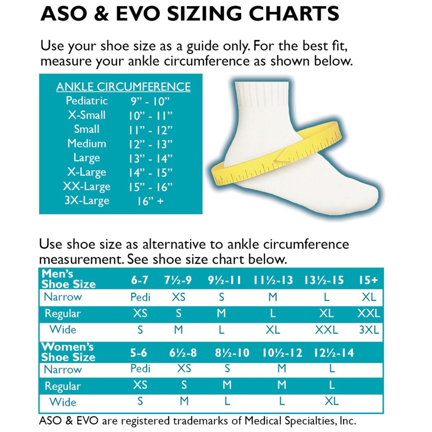 ASO® Low Profile Ankle Support, Small