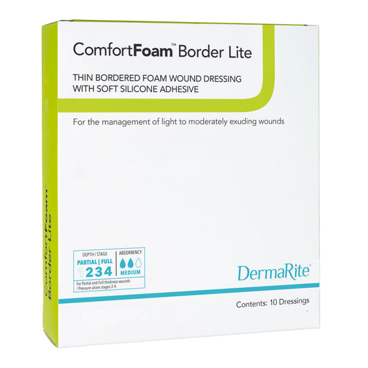 ComfortFoam™ Border Lite Thin Bordered Foam Wound Dressing, 2 x 2 Inch