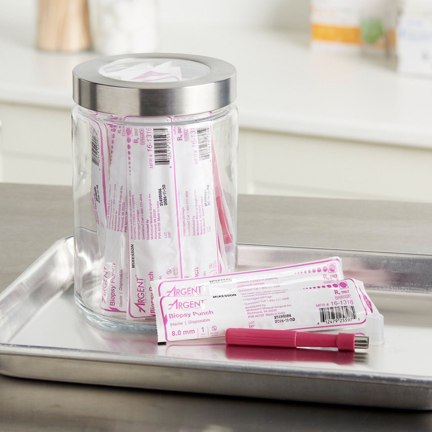 McKesson Argent™ Disposable Biopsy Punches, 8.0 mm