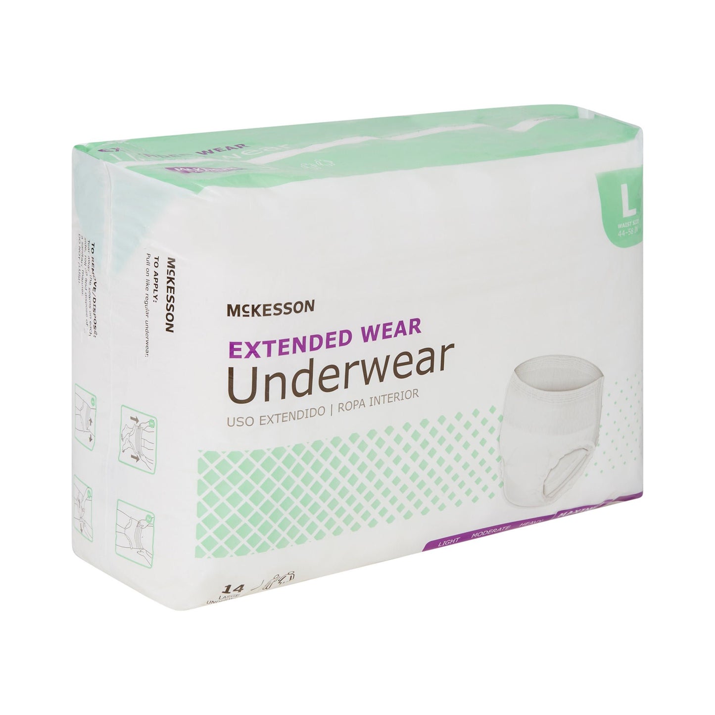 McKesson Extended Wear Maximum Absorbency Underwear, Large