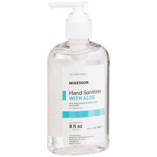 McKesson Gel Hand Sanitizer with Aloe, 8 oz. Pump Bottle