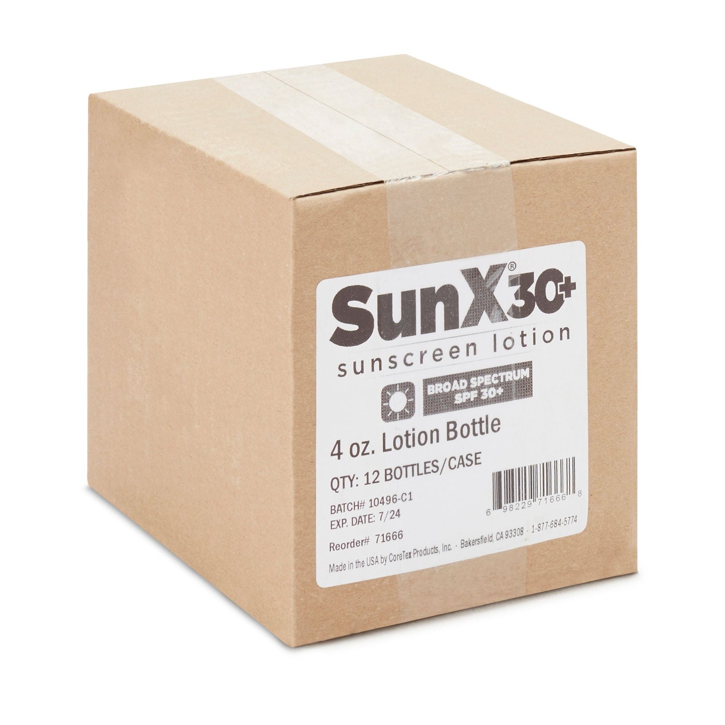 SunX® SPF 30+ Sunscreen, 4-ounce Bottle
