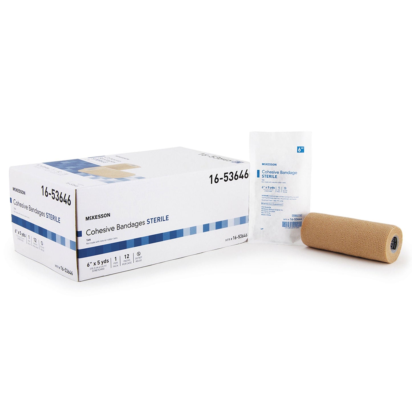 McKesson Self-adherent Closure Cohesive Bandage, 6 Inch x 5 Yard