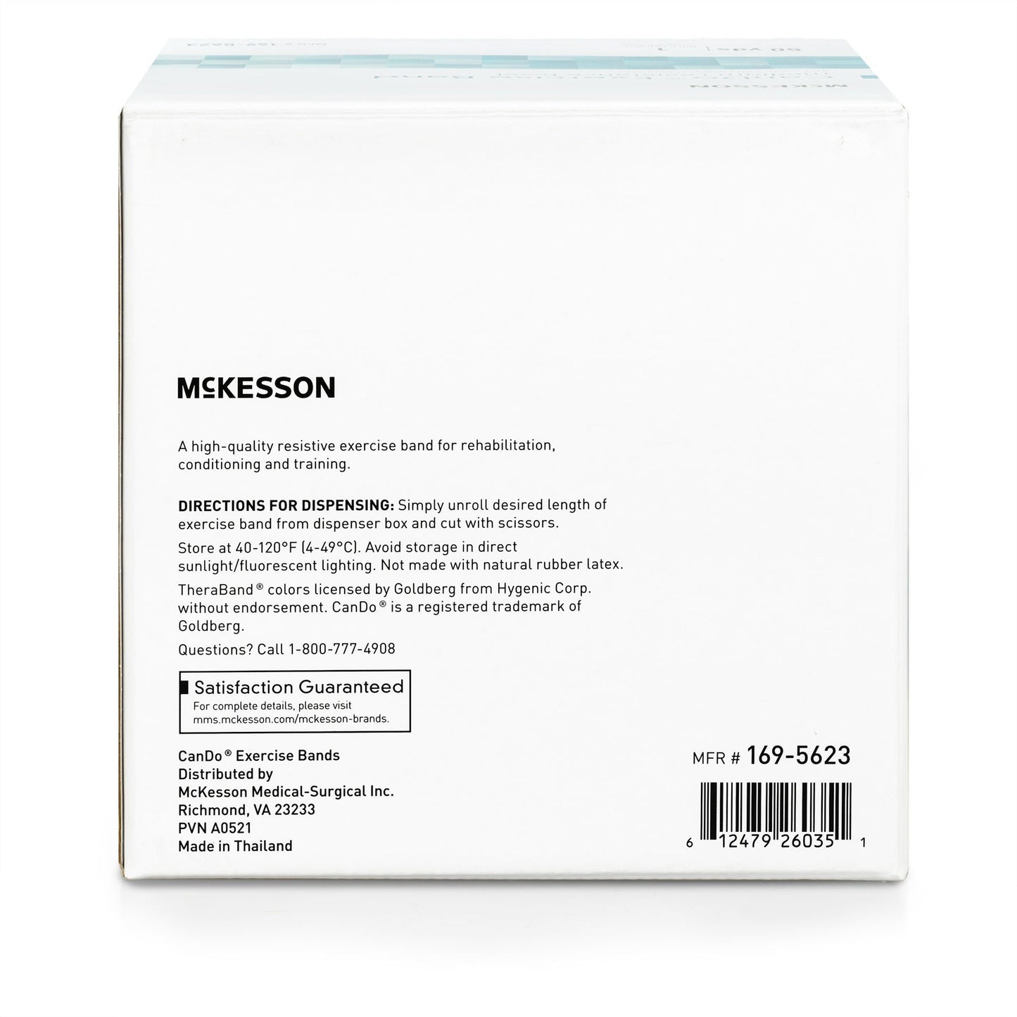McKesson CanDo® Exercise Medium Resistance Band, Green, 5 Inch x 50 Yard