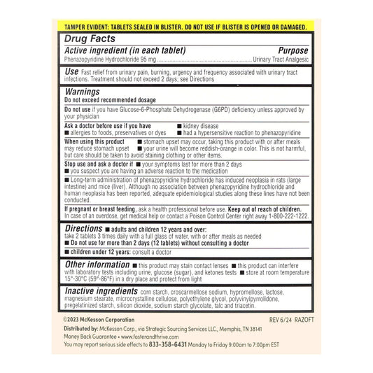Foster & Thrive™ Phenazopyridine HCl Urinary Tract Analgesic