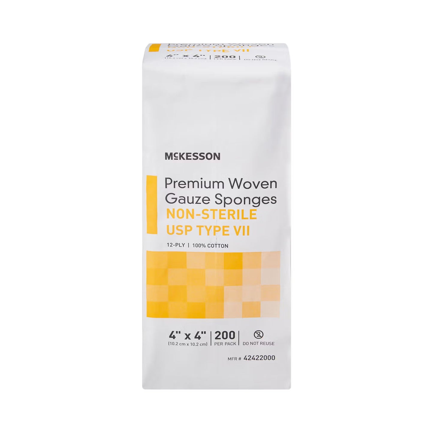 McKesson USP Type VII Gauze Sponge, 4 x 4 Inch, 12-Ply
