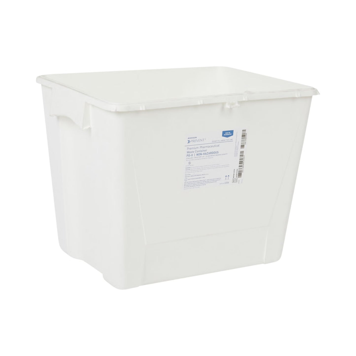 McKesson Prevent® Pharmaceutical Waste Container, 8 Gal., 13.5 x 17.3 x 13 inch