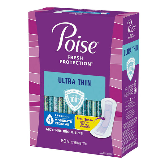 Poise® Ultra Thin Moderate Bladder Control Pad, Regular Length