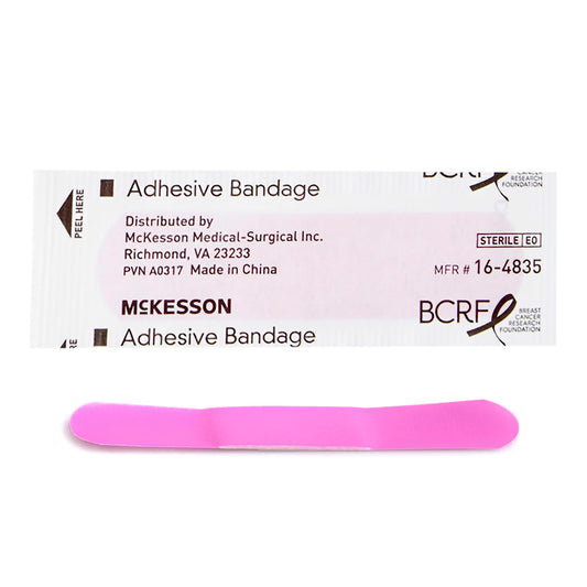 McKesson Pink Adhesive Strip, 3/4 x 3 Inch