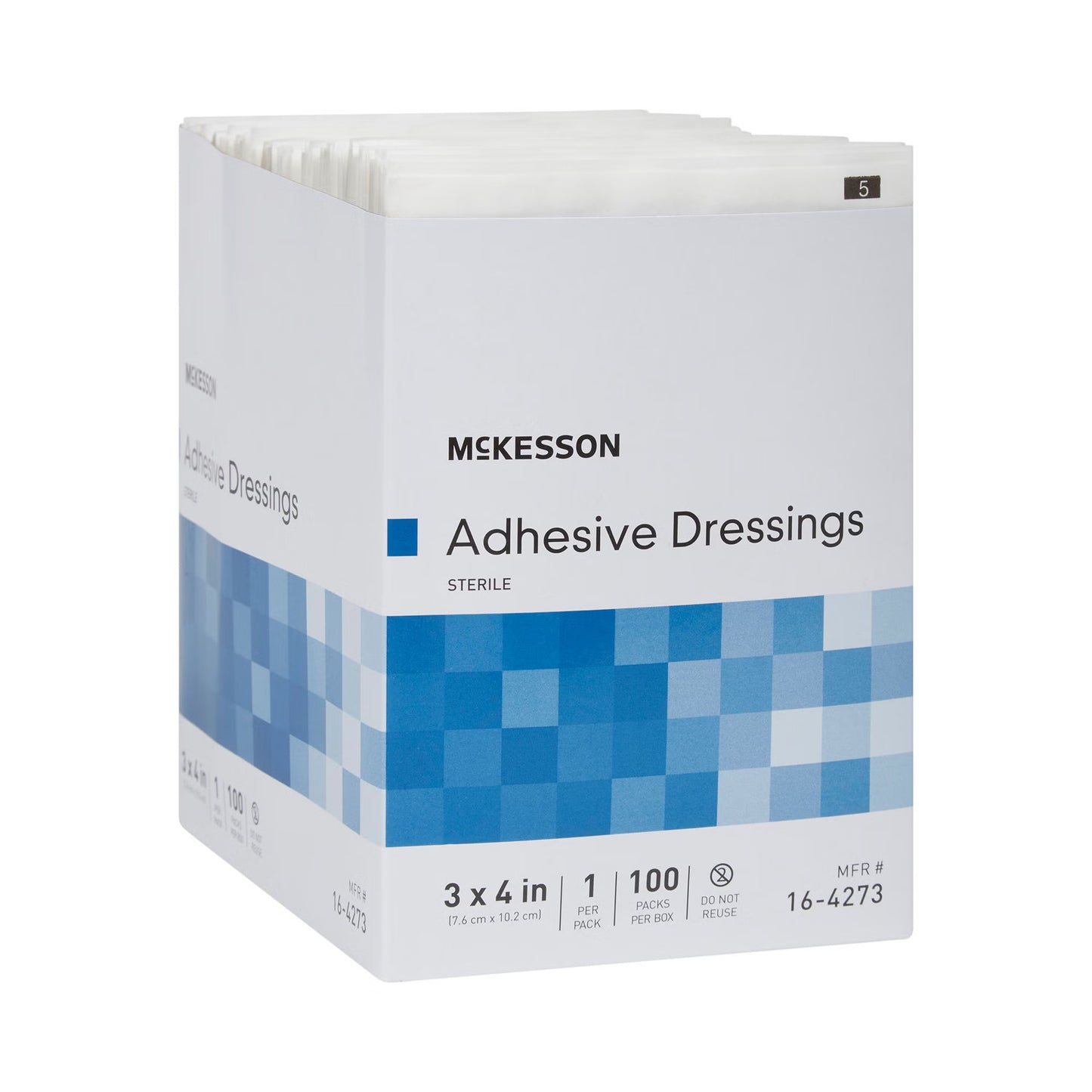McKesson White Adhesive Dressing, 3 x 4 Inch