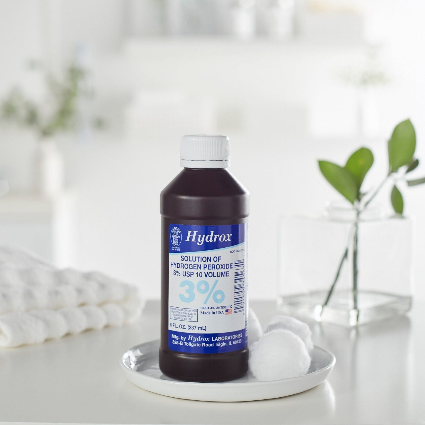 Hydrox Hydrogen Peroxide Antiseptic, 8 oz. Bottle