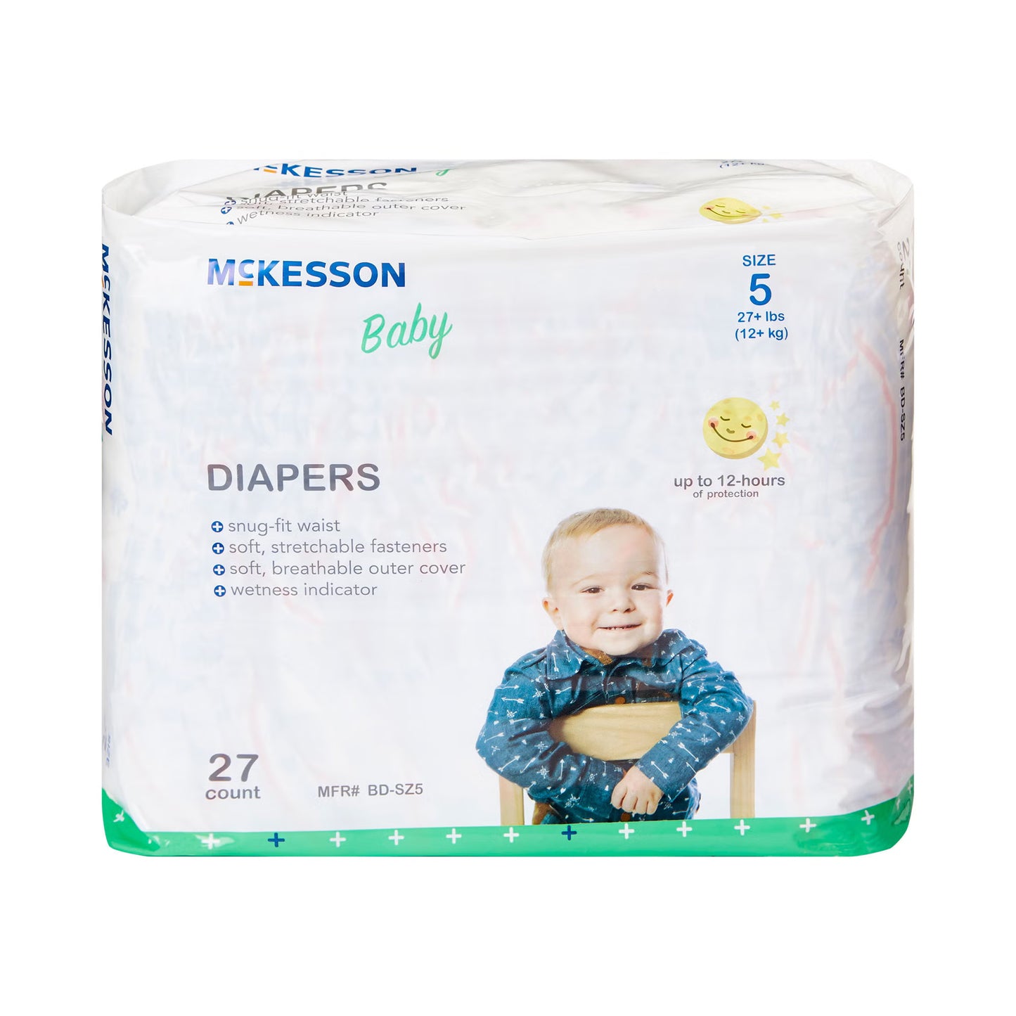 McKesson Baby Diaper, Size 5 for Toddlers weighing 27+ lbs.