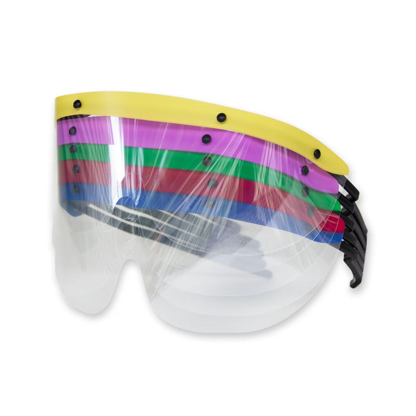 Eye Shield McKesson Pre-Assembled Anti-fog / Anti-glare / Anti-static Coating Clear Tint Plastic Film Lens Black Frame Over Ear One Size Fits Most
