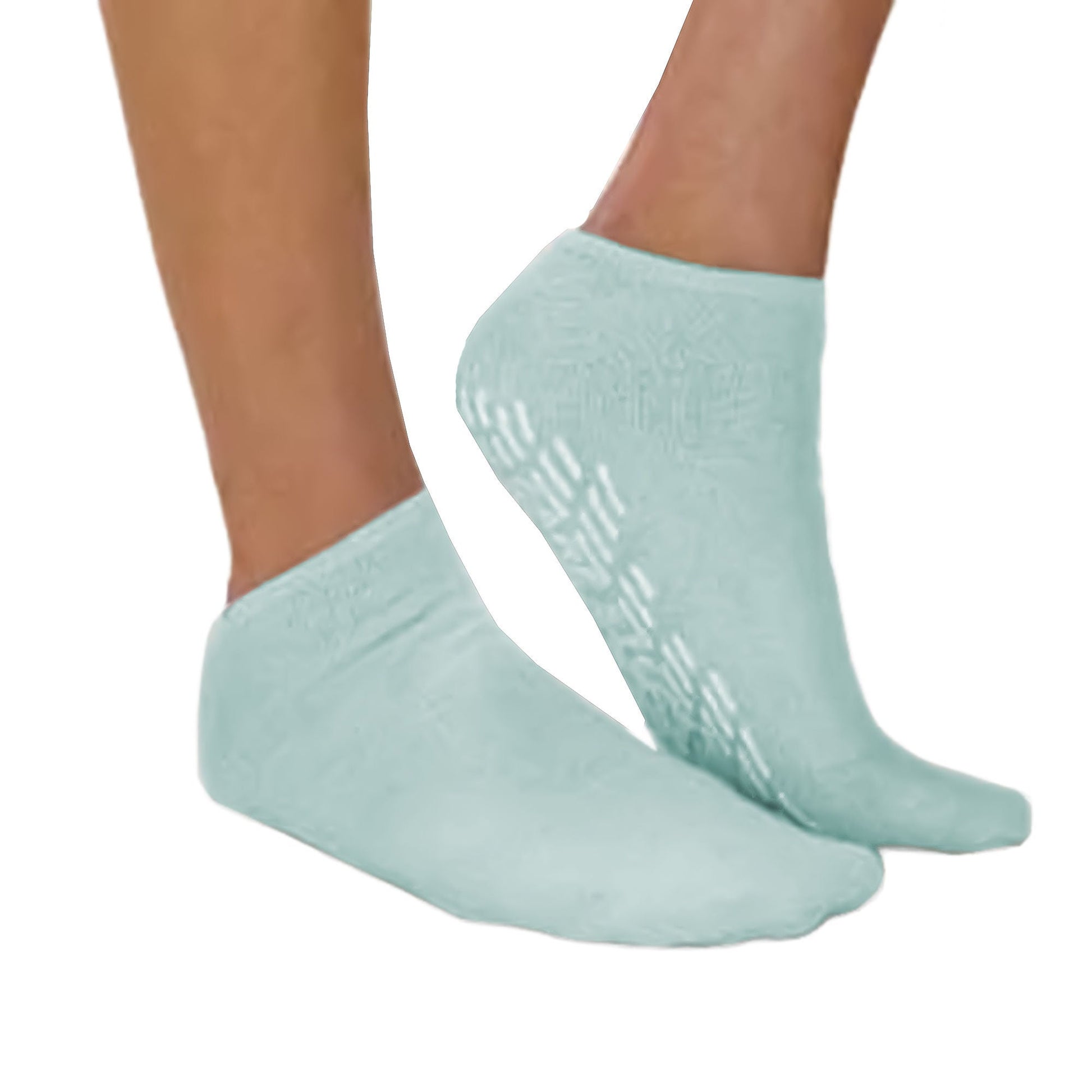 Care-Steps® Single Tread Slipper Socks, 2X-Large, Light Green