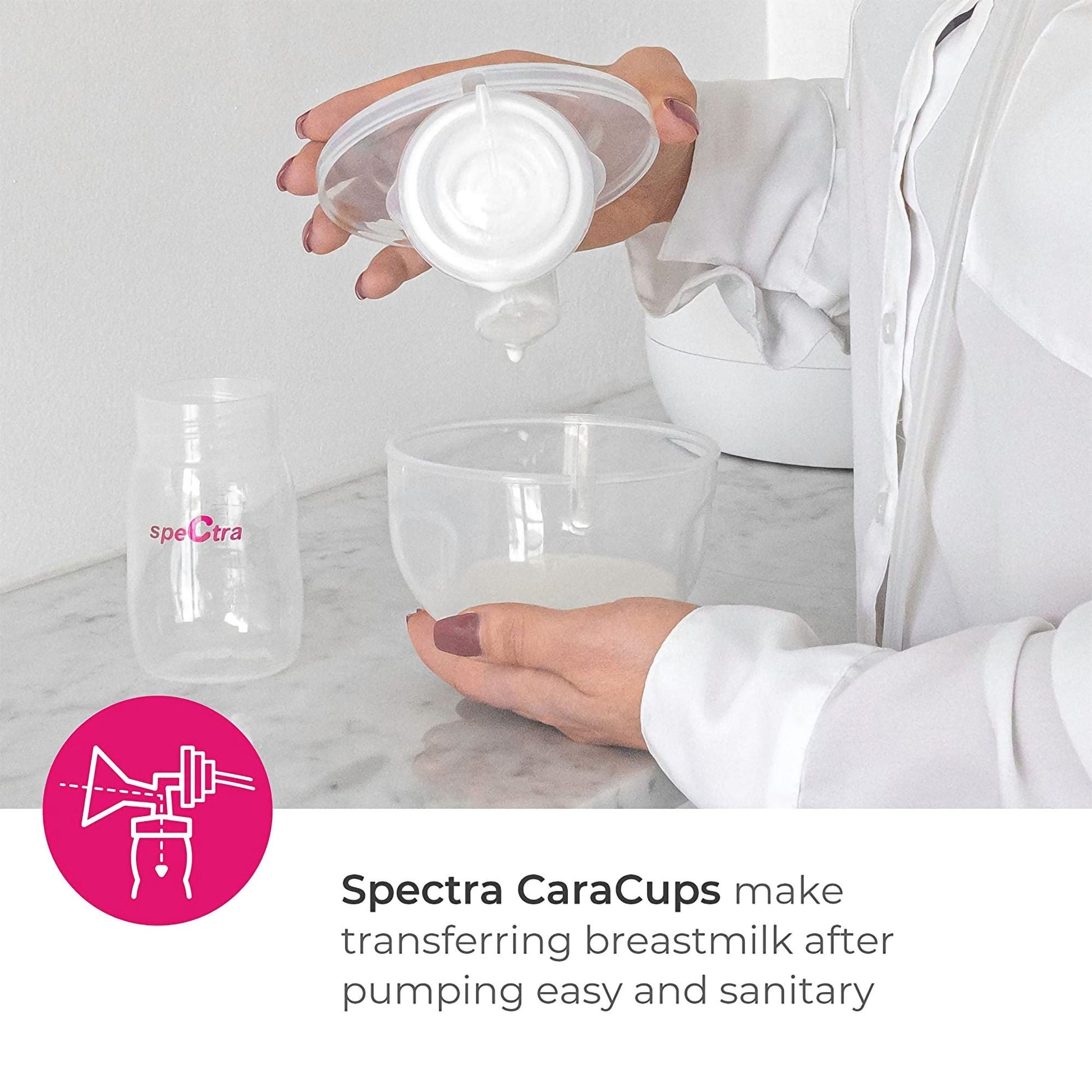SpeCtra® 24-mm CaraCups Wearable Milk Collection Kit for SpeCtra Breast Pumps