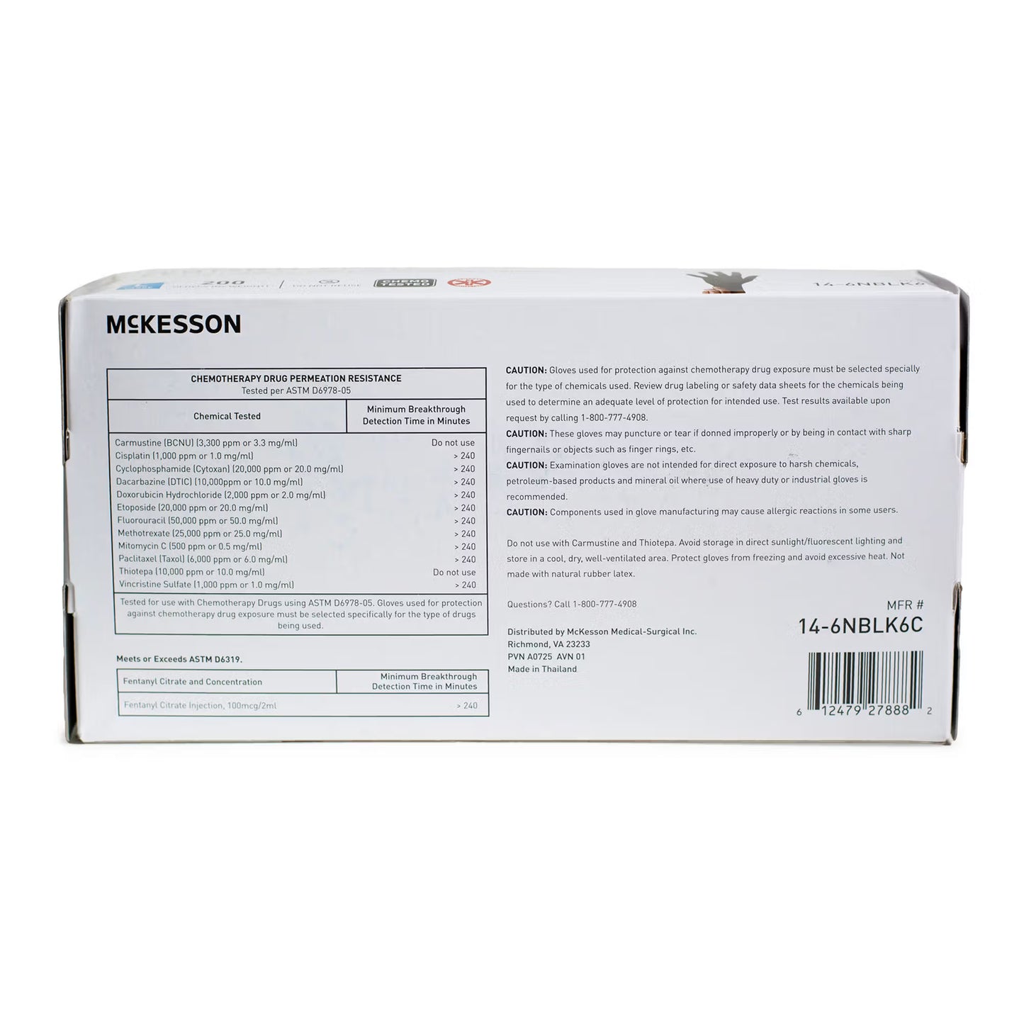 McKesson Confiderm® 6.8C Nitrile Exam Glove, Large, Blue
