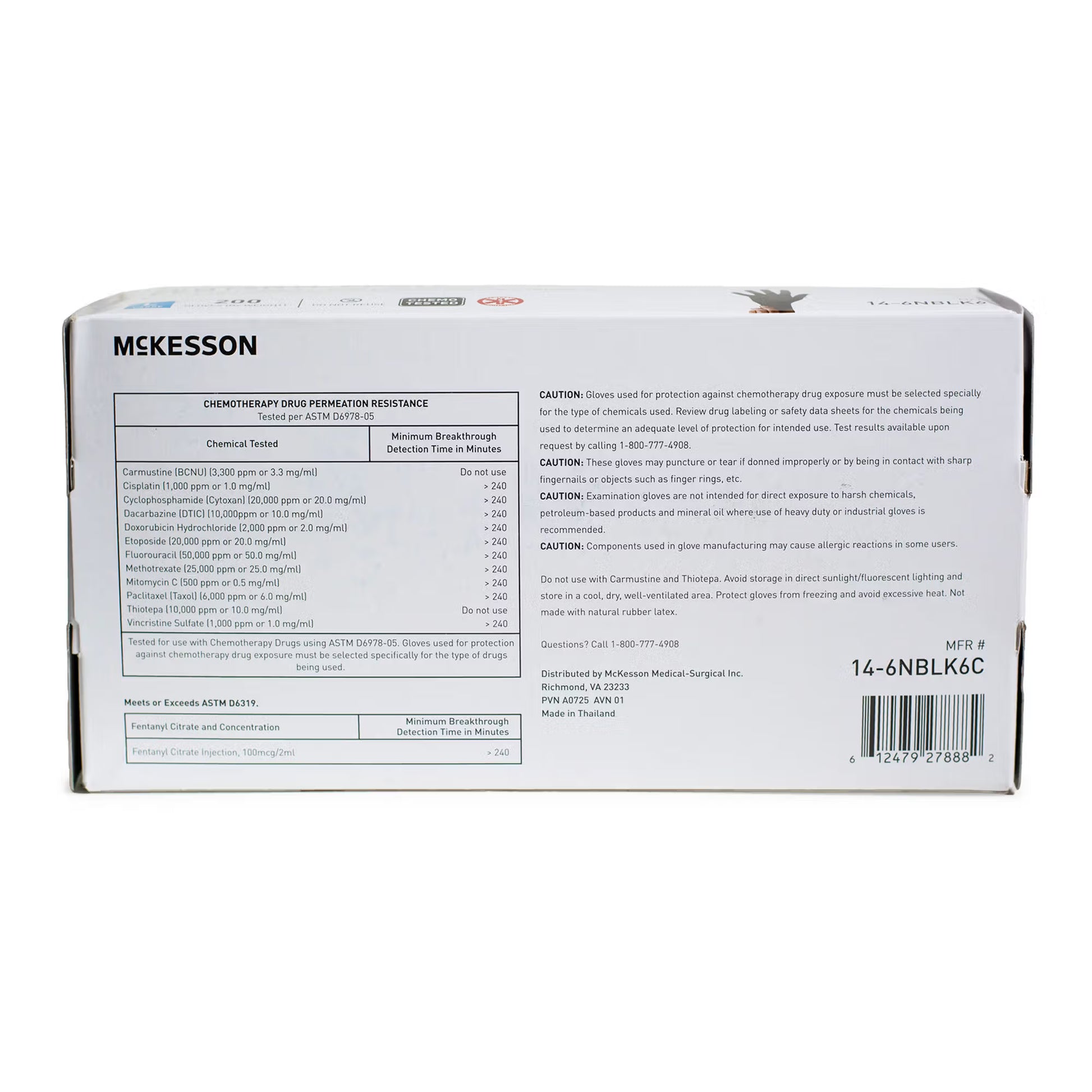 McKesson Confiderm® 6.8C Nitrile Exam Glove, Large, Blue