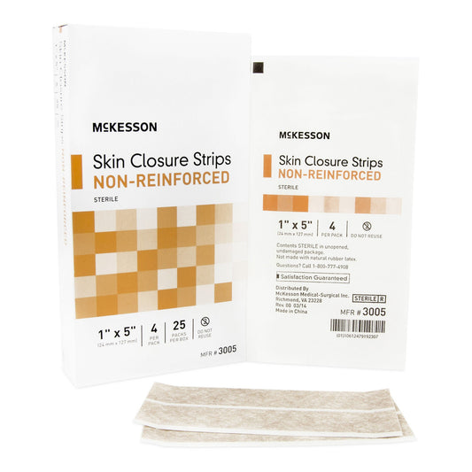 McKesson Nonreinforced Skin Closure Strip, 1 x 5 Inch