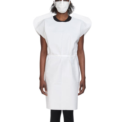 McKesson Patient Exam Gown, One Size Fits Most, White