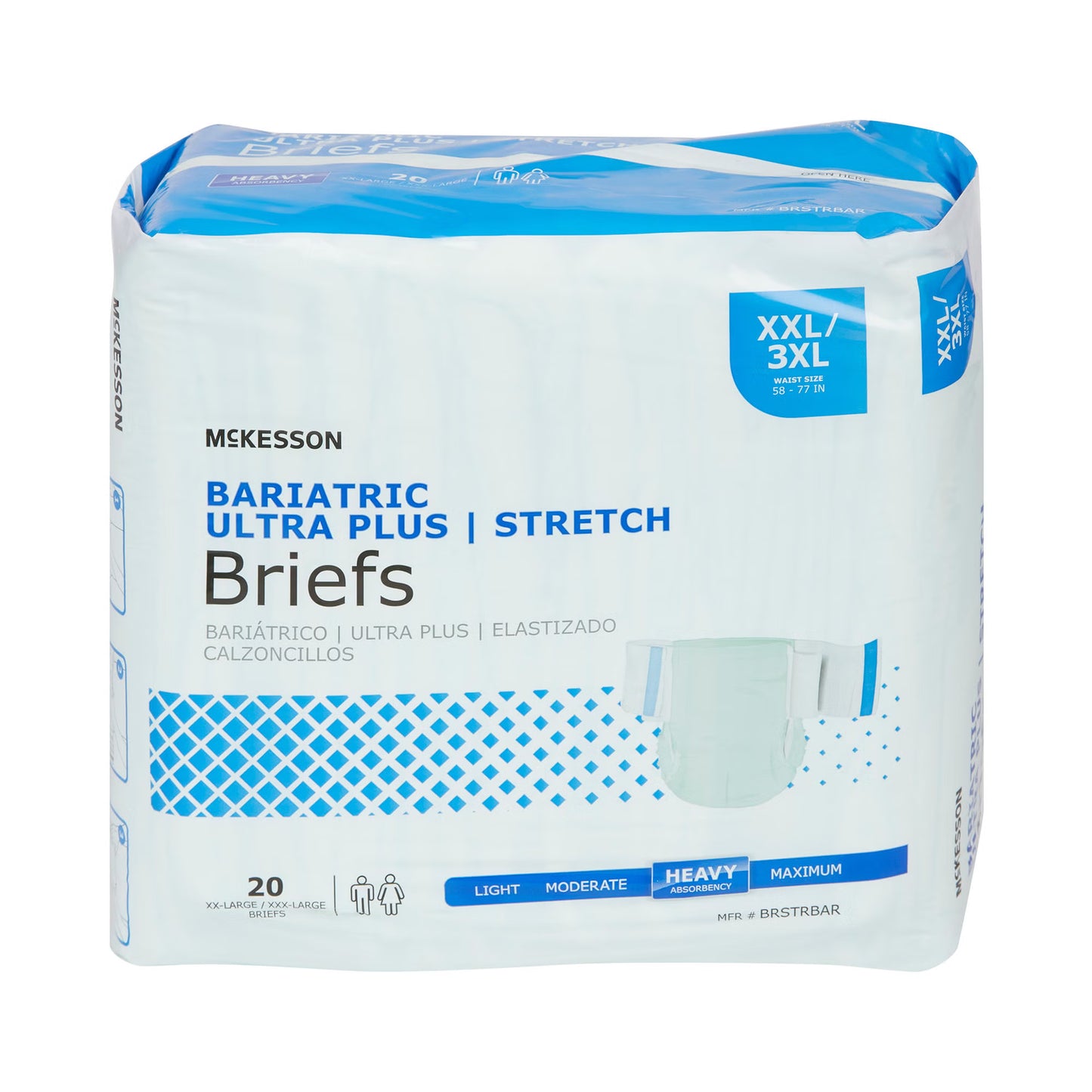 McKesson Ultra Plus Stretch Heavy Absorbency Incontinence Brief, Bariatric