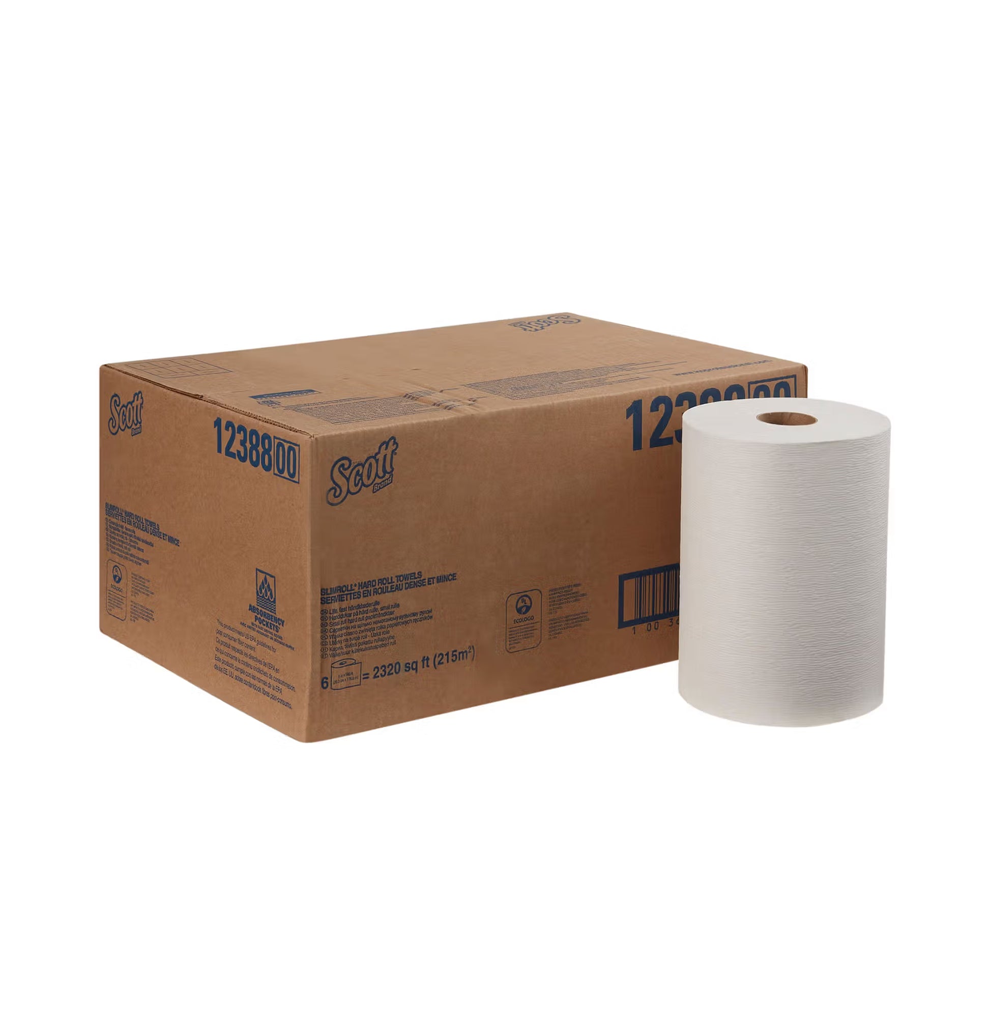 Scott® Control Slimroll™ White Paper Towel, 8 Inch x 580 Foot