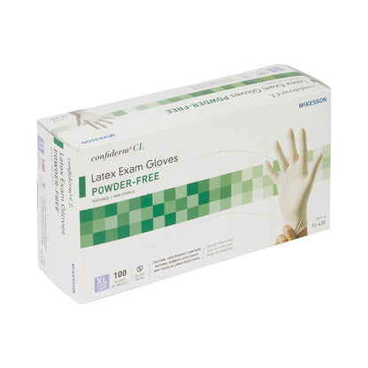 McKesson Confiderm® CL Latex Exam Glove, Extra Large, Ivory