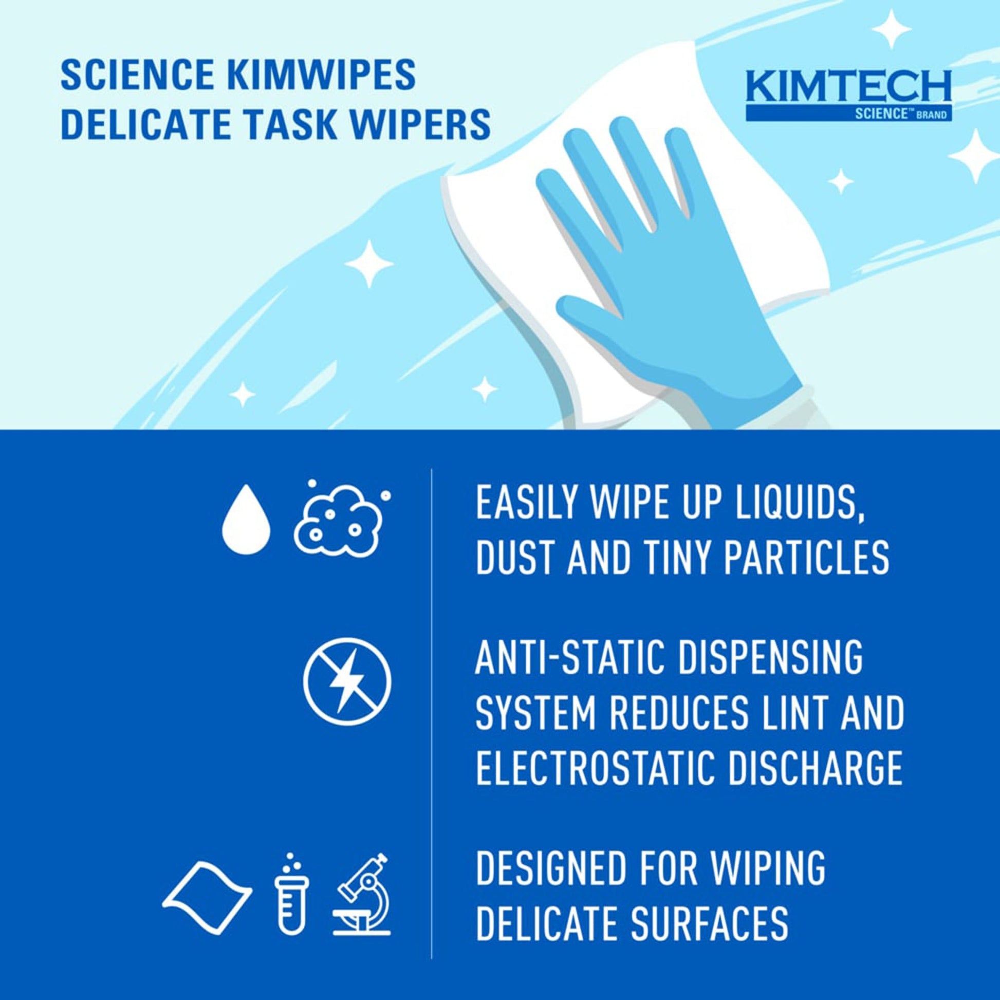 Kimtech Science™ Kimwipes™ Delicate Task Wipes, 1 Ply, 8.2 x 4.39 in