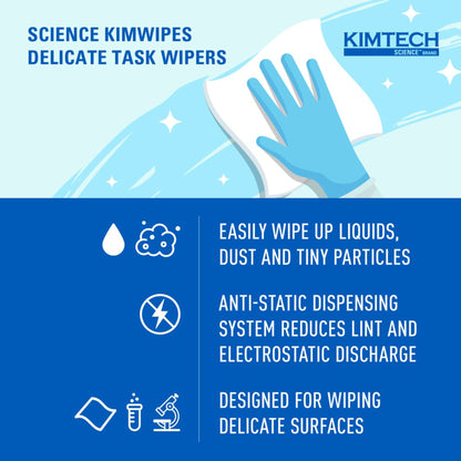 Kimtech Science™ Kimwipes™ Delicate Task Wipes, 1 Ply, 8.2 x 4.39 in