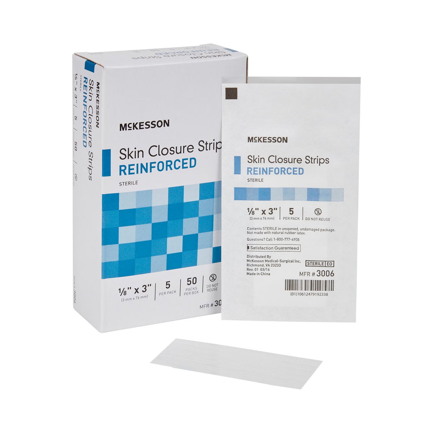 McKesson Skin Closure Strip, 1/8 X 3 Inches