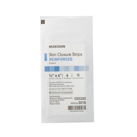 McKesson Skin Closure Reinforced Strip, 0.5 x 4 Inch