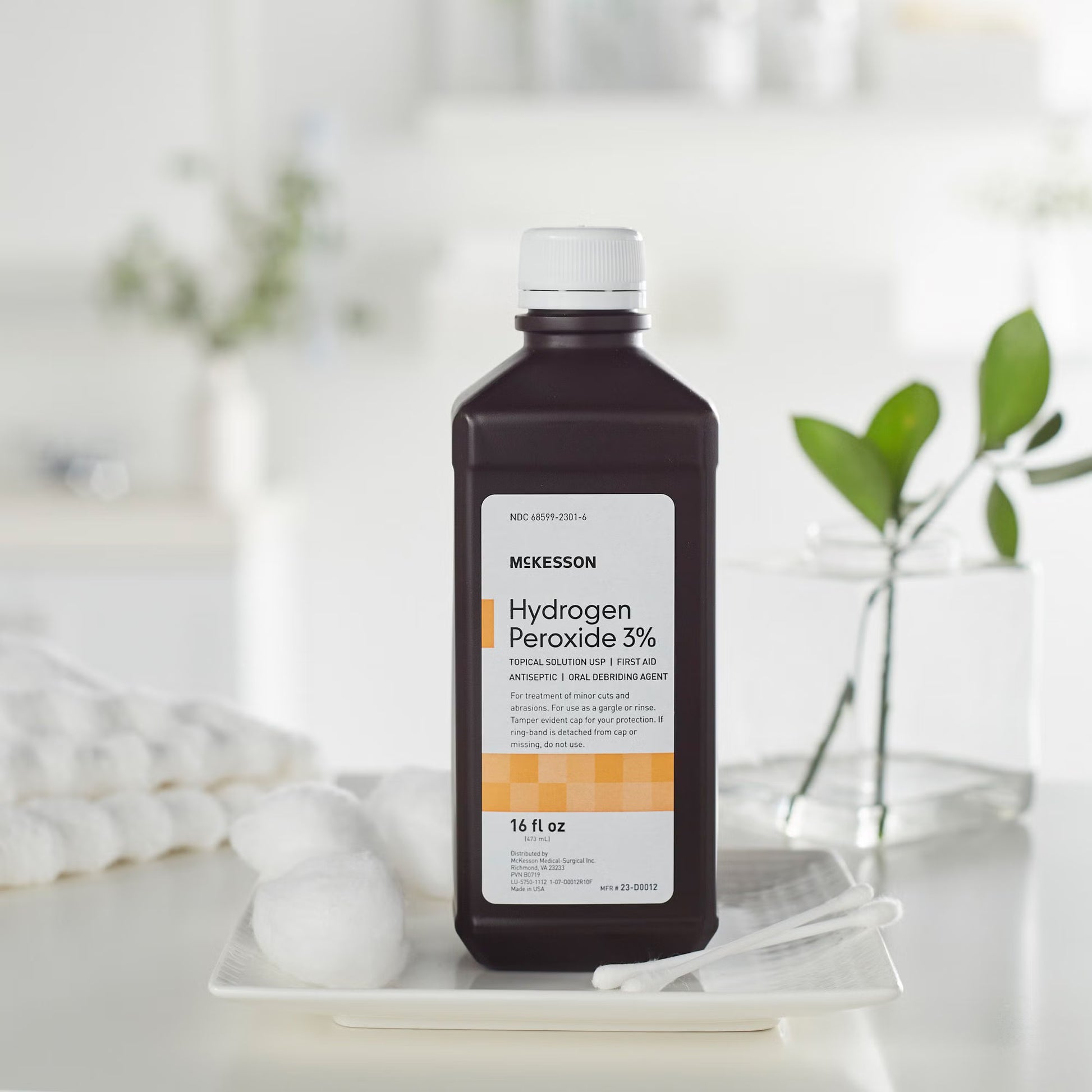 McKesson Hydrogen Peroxide Antiseptic, 16-ounce bottle